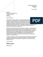 Example Speculative Covering Letter