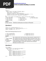 Control Flow Exception Handling & Assertion 1