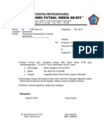 Surat Pengantar Proposal Futsal