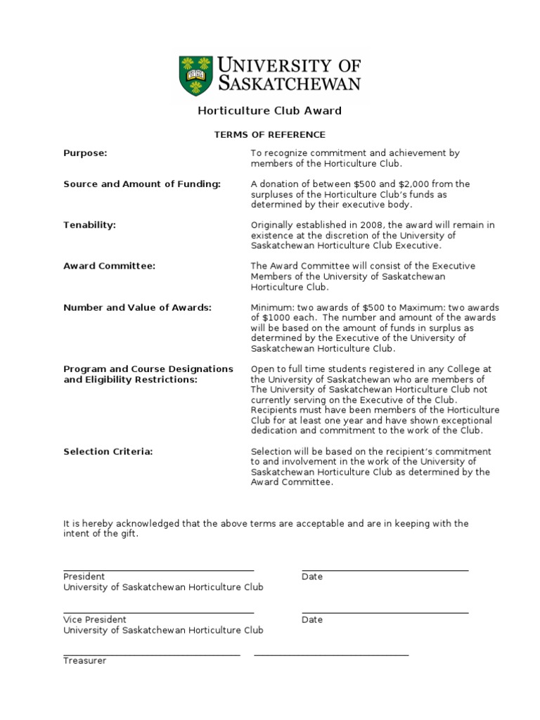 Hort Club Award | PDF | University | Government