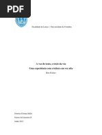 A Voz Do Texto, o Texto Da Voz