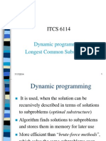 ITCS 6114: Dynamic Programming Longest Common Subsequence