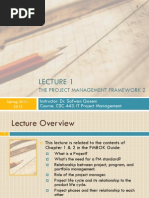 CSC 443- Lecture 1- The Project Management Framework