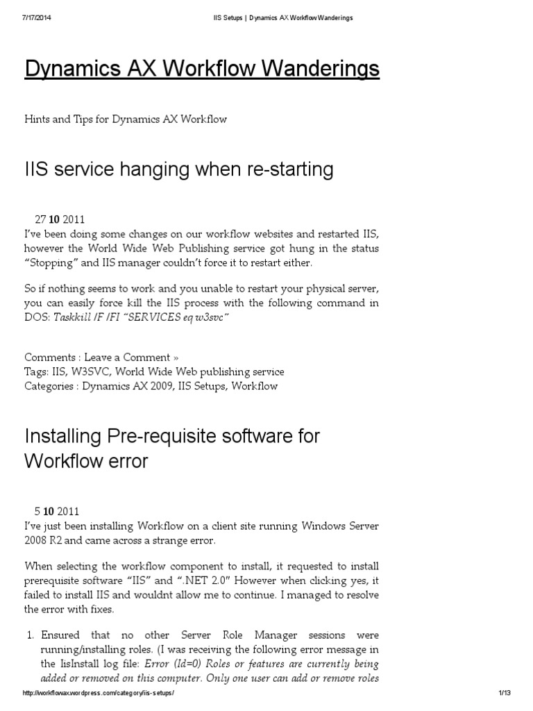 Install World Wide Web Publishing Service Windows Server 2008 R2