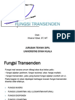 Kalkulus II - Fungsi Transenden