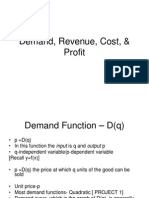 Demand, Revenue, Costs & Profit Analysis