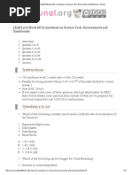 Mrunal (EnB) 100 Mock MCQ Questions On Science Tech, Environment and Biodiversity Mrunal