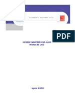 Informe Industria de La Salud Privada en Chile Agosto2013