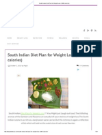 South Indian Diet Plan For Weight Loss (1200 Calories)