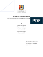 Measurement Techniques Report Laser Diffraction, X-Ray Microtomography and Spectroscopic Ellipsometry