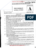 UPSC Prelims 2010 General Studies ENG