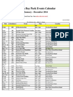 Mission Bay Special Event Calendar Jan Dec 2014