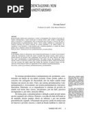 SARTORI, Giovanni. Nem Presidencialismo, Nem Parlamentarismo