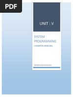 System Programming Unit-5 by Arun Pratap Singh