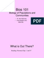 Bios 101: Biology of Populations and Communities