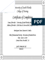 Medication Error Certficates