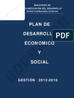 Plan de Desarrollo Económico y Social 2012 - 2016. BORRADOR 22-07-2013