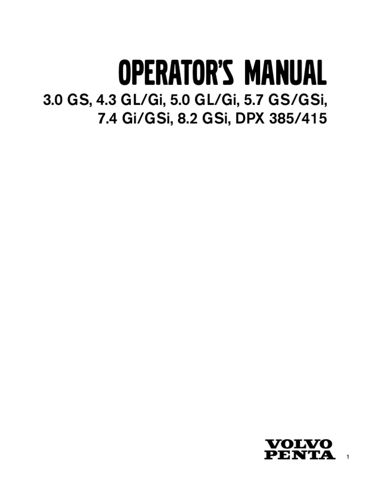 Free Volvo Penta 7 4 Gi Manual