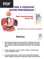 Anatomi & Fisiologi Sistem Pencernaan