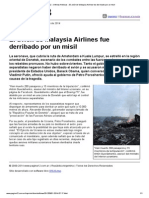 Página - 12 - Ultimas Noticias - El Avión de Malaysia Airlines Fue Derribado Por Un Misil