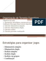 Organizando torneios esportivos