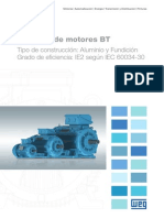 WEG Catalogo de Motores Bt Tipo de Construccion Aluminio y Fundicion 50033157 Catalogo Espanol