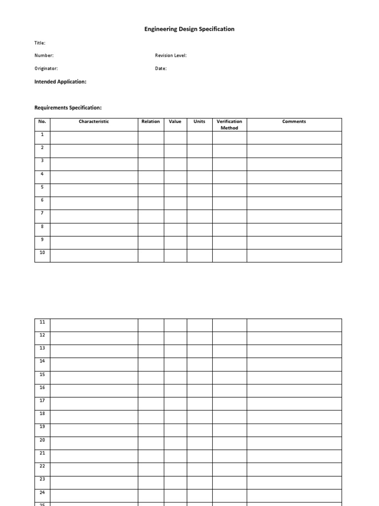 Engineering Design Specification Template | PDF | Computers