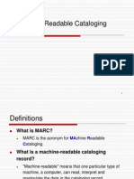 Machine Readable Cataloging
