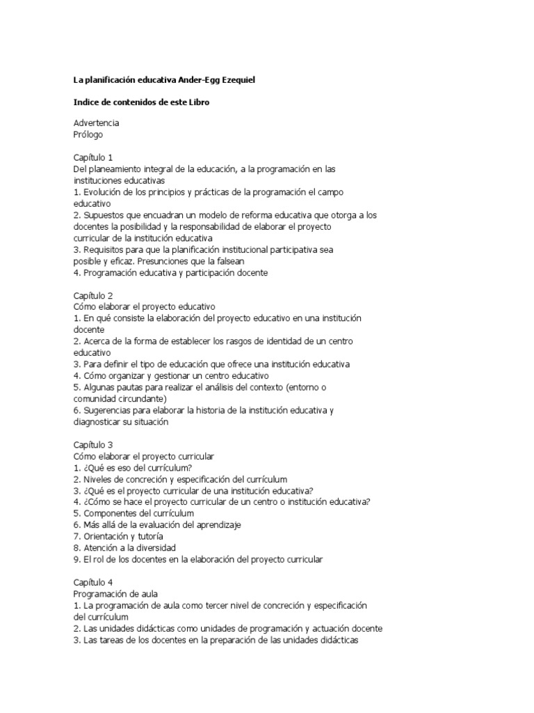 Ander Egg-La Planificacion Educativa | PDF