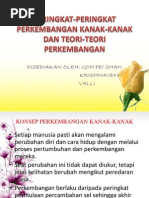 Ciri-Ciri Perkembangan Fizikal Prenatal, Bayi, Kanak-Kanak & Awal Remaja