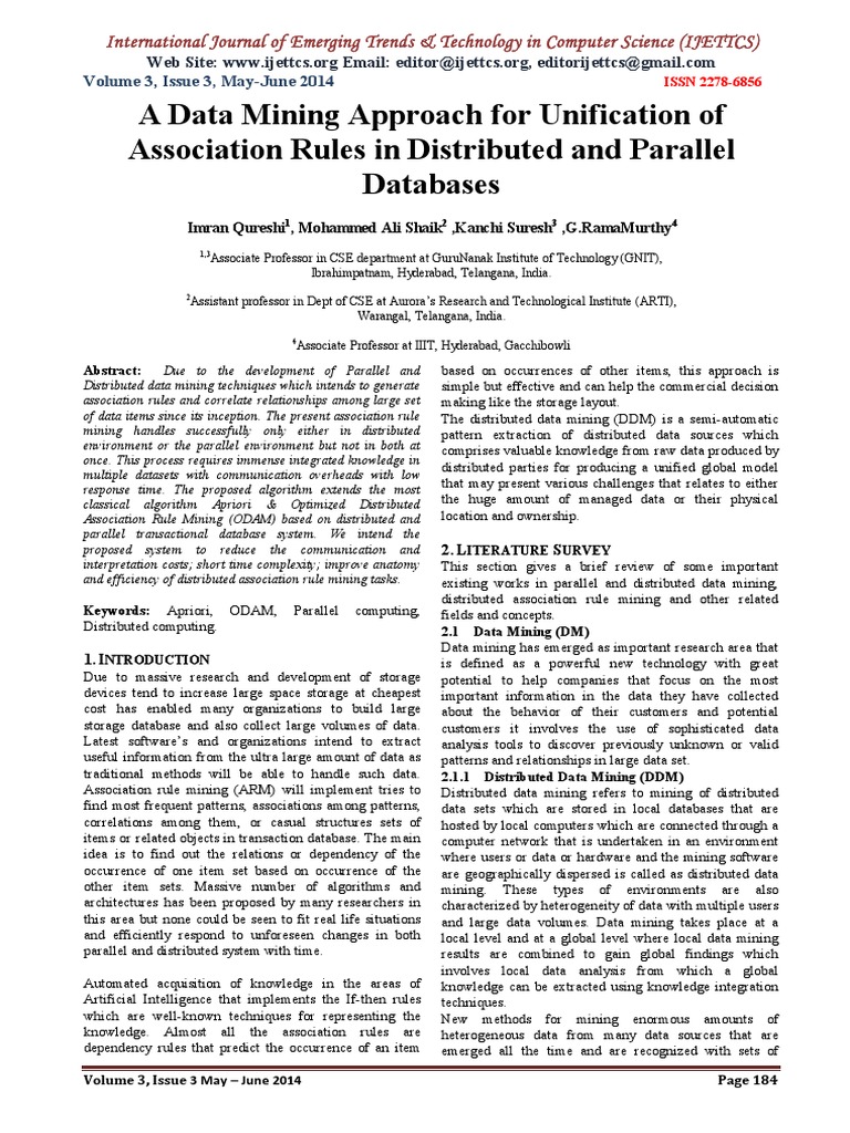 A data mining approach for unification of association rules in