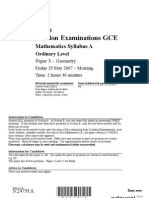 GCE Syllabus A - 03-Mathematics 2007