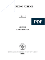 Science Book - CBSE Marking Scheme- 2012