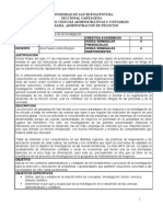 Metodología Investigación- Admon Negocios- Programa - 2009-1- 19feb2009