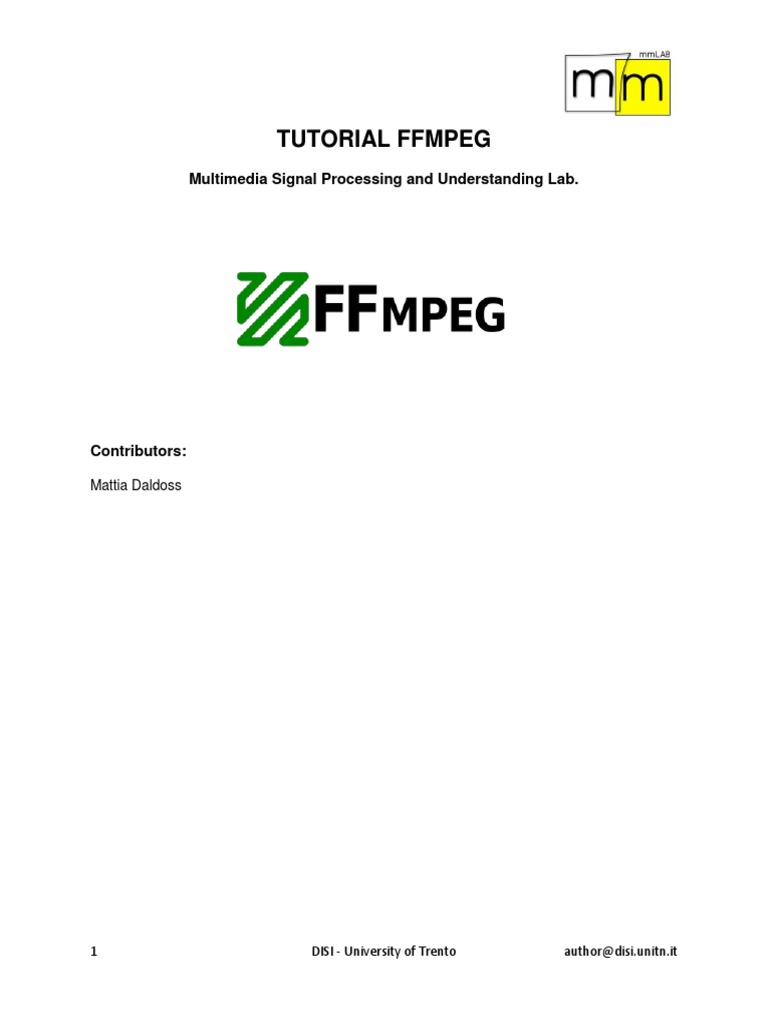 Tutorial FFMPEG PDF | PDF