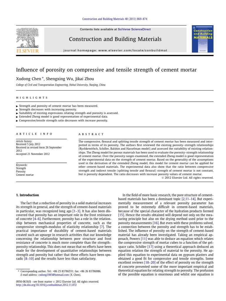 11-Influence of Porosity On Compressive and Tensile Strength of Cement ...