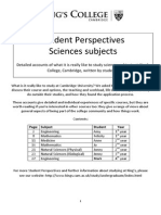 King s College Science Studejnt Perspectives Booklet