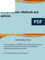 Compensation Methods and Policies