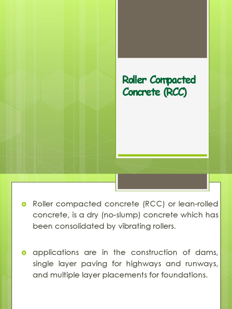 Roller Compacted Concrete Mix Design | PDF | Concrete | Cement