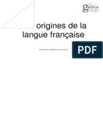 Les Origines de La Langue Françoise