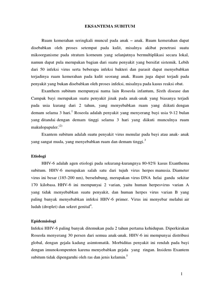Eksantema Subitum pada Anak-anak | PDF