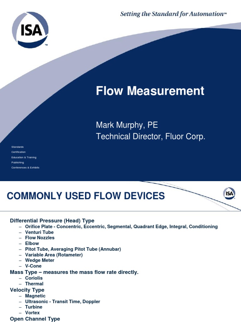 Flow Measurement Devices and Principles | PDF | Flow Measurement | Gases