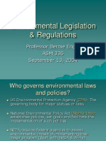 Environmental Legislation Regulations
