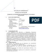 Silabo de Desarrollo de Materiales y Recursos Educativos Ramón Barturén 2013-II