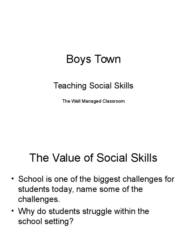 Boys Town | PDF | Applied Psychology | Communication
