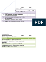 Instrumentos de Evaluacionpara Blas Diferentes Actividades Programadas para El Proyecto Entre Pares