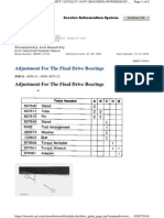 Adjustment For The Final Drive Bearings