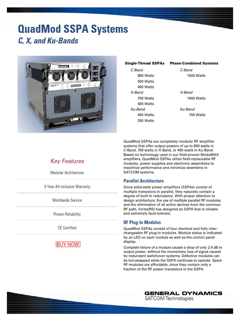SATCOM Technologies QuadMod | PDF | Electrical Connector | Amplifier