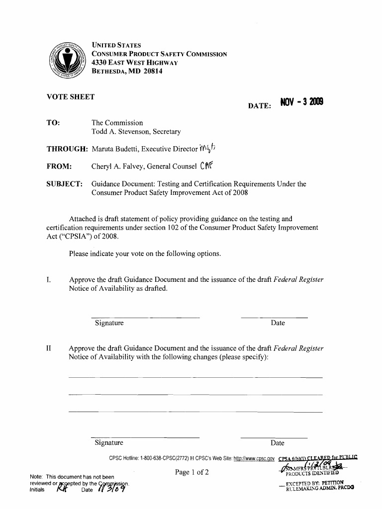 Consumer Products Safety Commission Guidance For Certification PDF