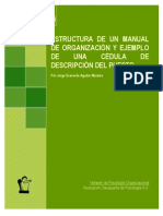 Estructura Manual Organizacion Cedula Descripcion Puestos